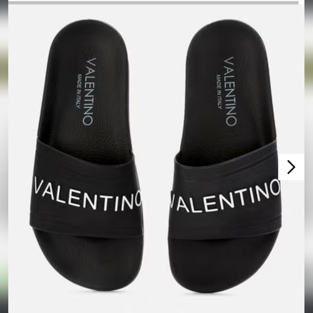 Valentino Women's Black Slide Sandals